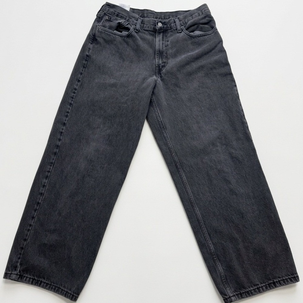 Levi Strauss 569 Loose Straight Jeans Mens 33x32 (34x28.5 actual) Gray Denim